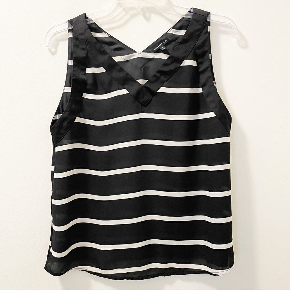 Who What Wear Striped Sleeveless Top - Size Small